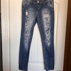 Ariya Distressed Denim Skinny Jeans